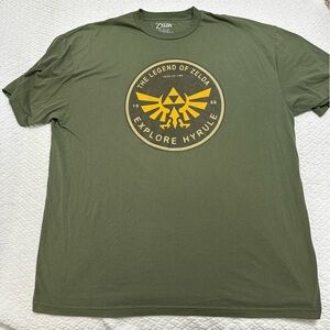 Zelda Breath of the Wild Tee Green Men's Size 3XLT